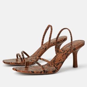 Zara Snake Print Heels